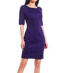 LDT: NWT Talia 3/4 Sleeve Purple Sheath Dress -Size 4